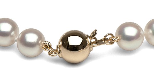 Fermoir en or 14 carats pour collier de perles de culture
