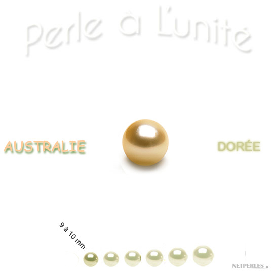 Perle de culture d'australie dorée qualité AAA ou AA+