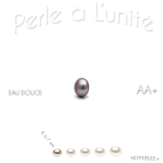 Perle de culture d'Eau Douce lavande qualit&eacute; AA+