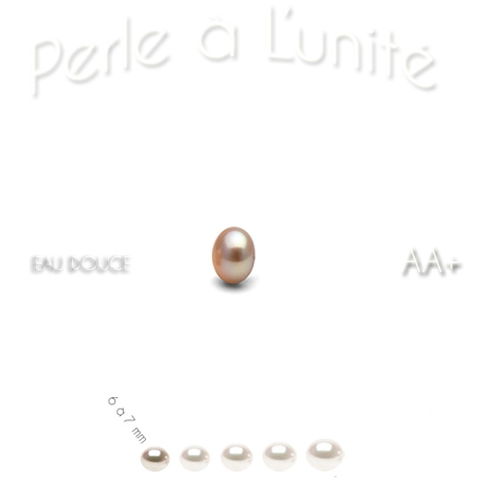 Perle de culture d'eau douce couleur naturelle : p&ecirc;che qualit&eacute; AA+