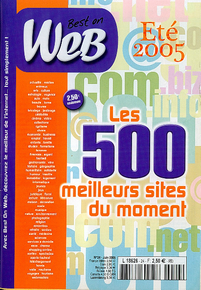 Magasine Web 500 edite sa selection des 500 meilleurs sites web du moment.