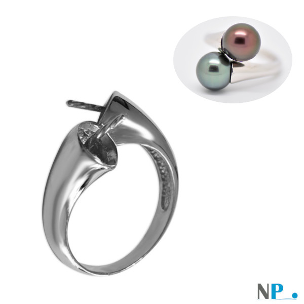 Apprêt pour Bague Toi et Moi en Argent 925