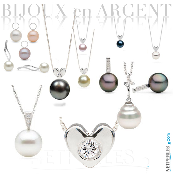 Bijoux en Argent massif avec perles de culture en provenance directe des fermes perlières