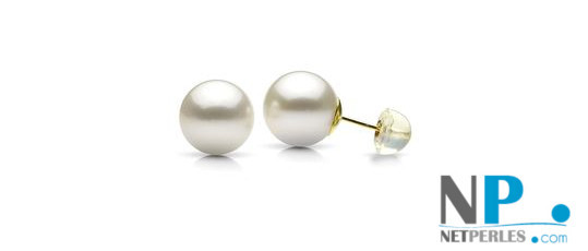 Orecchini di perle d'acqua dolce DOLCEHADAMA con perni in oro 18k e silicone