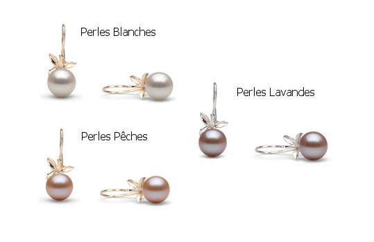 Boucles d'oreilles Floraison avec perles Doucehadama