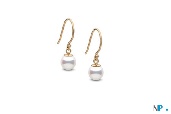 Boucles d'oreilles avec perles de culture d'eau douce