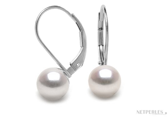 Boucles d'oreilles en Argent 925, Perles de culture d'eau douce