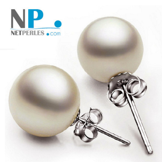 paire de boucles d'oreilles de perles de culture d'eau douce