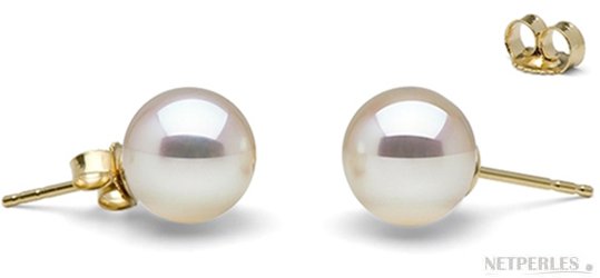 boucles d'oreilles de perles de culture d'eau douce blanches de gros diametres 9,5 à 10 mm qualité DOUCHEDADAMA