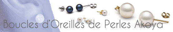 Boucles D'oreilles de perles de culture d'Akoya