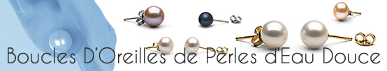 Boucles d'oreilles de perles de culture d'eau douce collection netperles