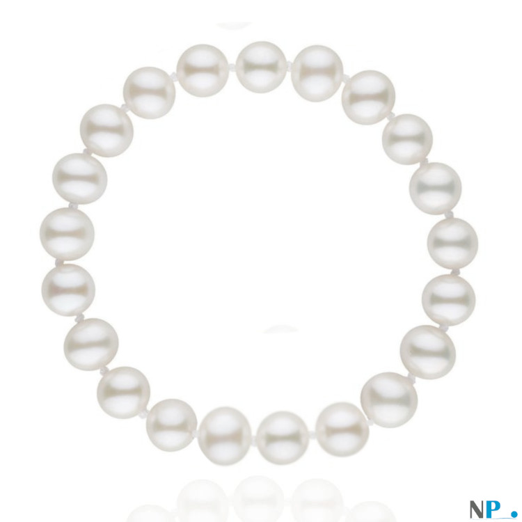 Bracelet de perles de culture d'eau douce blanches