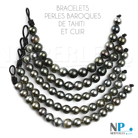 Rangs de perles de Tahiti baroques