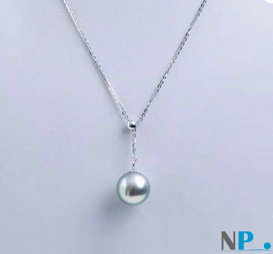 Pendentif en Or 14 carats avec Perle Aoya bleue magnifique