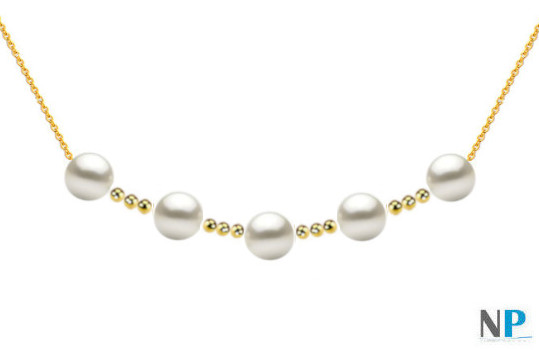 Perles blanches de culture d'Akoya