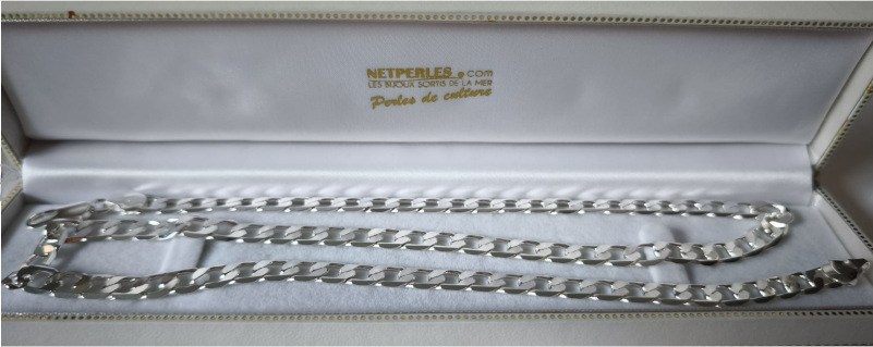 Catena 60 cm in Argento 925 rodiato, inossidabile Catena 60 cm in Argento 925 rodiato, inossidabile