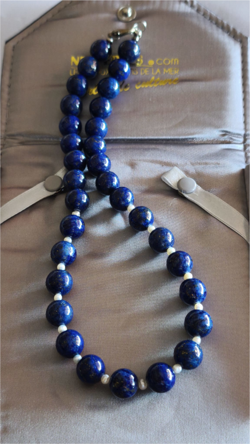 Collier Lapislazuli et perles de culture Collier Lapislazuli et perles de culture