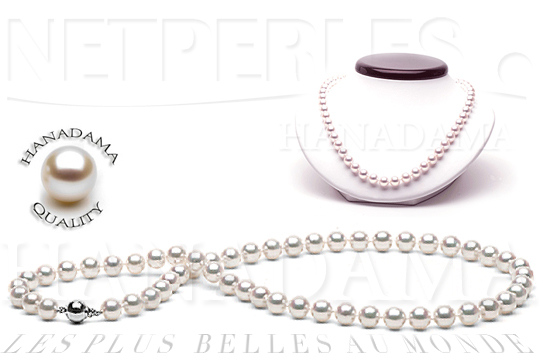 Colliers de perles Akoya qualite HANADAMA - les plus belles perles au monde sont sur netperles.com