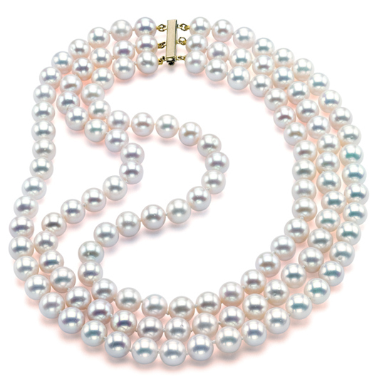 Collier de perles 3 rangs