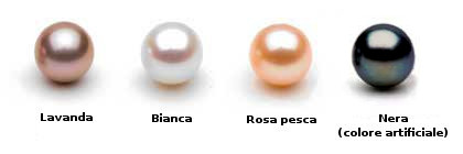 couleurs des perles d'eau douce