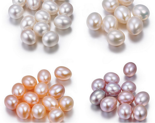 Perles gouttes d'eau douce multicolores