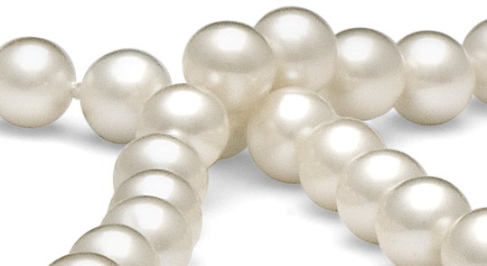 Perles de culture d'eau douce blanches 