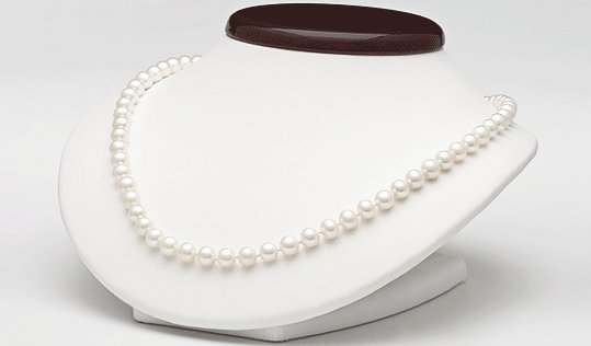 Collier de perles de culture d'eau douce, longueur 45 cm