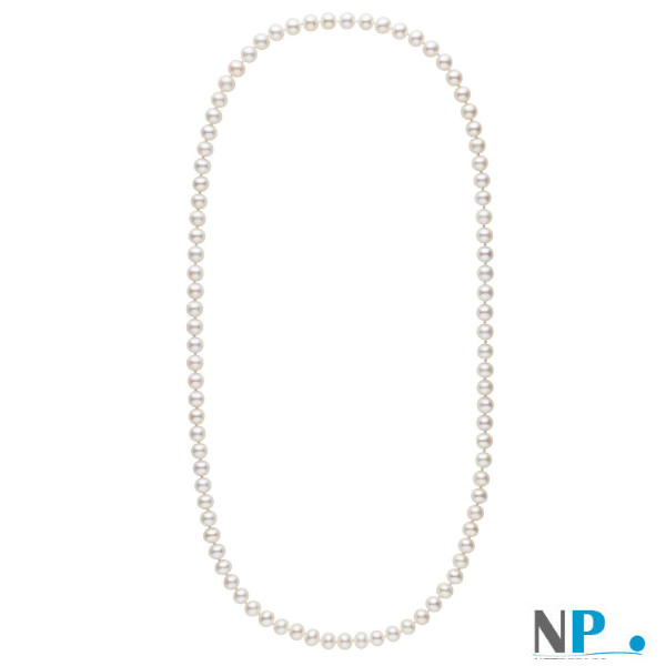 Collier de perles d'eau douce 10-11 mm blanches, magnifiques!