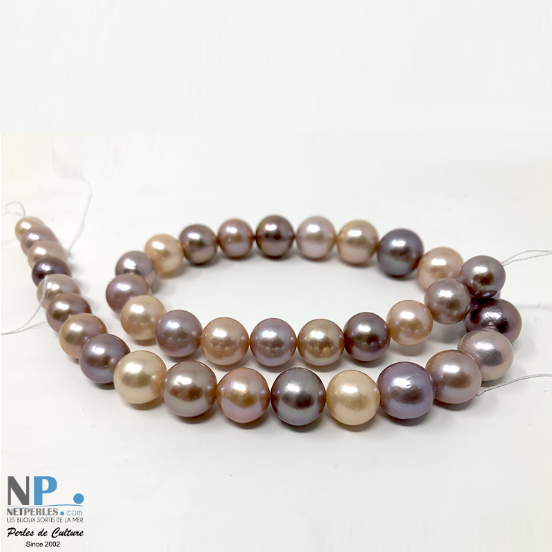 HOBBIESAY 100pcs Perles De Culture à Grand Trou 7-10mm Perles De Culture D'eau Douce Naturelles Perles En Vrac Perles Ovales Naturelles Pour Cordon En Cuir Perles Fabrication De Bijoux, Trou: 1.8mm