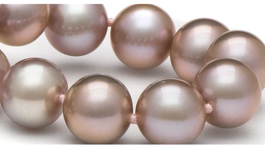 Perles de culture d'eau douce couleur naturelle lavande
