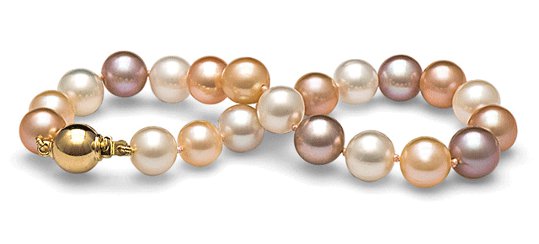 Bracelet de perles de culture d'Eau douce multicolor