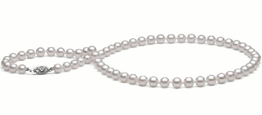 Collier de perles d'Akoya blanches