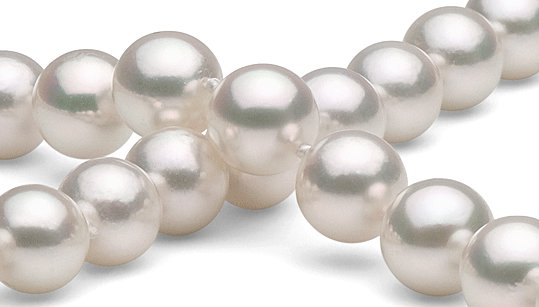 Perles d'Akoya du Japon,, blanches, 6,5-7 mm
