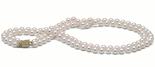 Collier Double rang Perles Akoya 6-6,5 mm Blanches