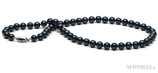 Bracelet de perles d'Akoya noires, 18 cm 