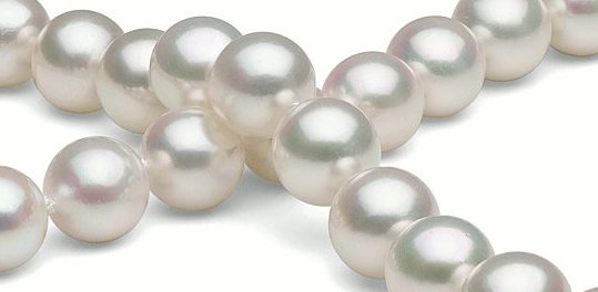 Perles d'Akoya 8-8.5 mm blanches