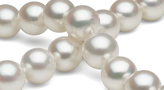 Perles de culture d'Akoya du Japon blanches