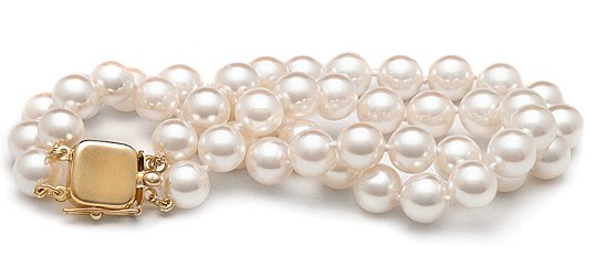 Bracelet double rang de perles d'Akoya