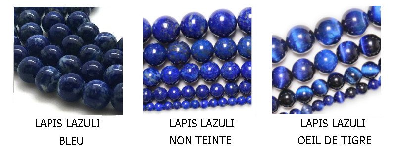 LAPIS LAZULI bleus et non teintés à porter avec les perles de culture
