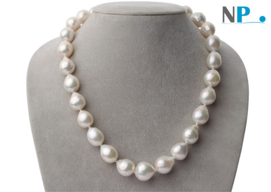 Collier de perles FIREBALL d'Eau Douce blanches! Des vraies perles rares!!
