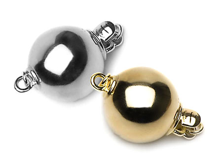 Fermoir en or 14 carats mat pour collier de perles de 10 mm