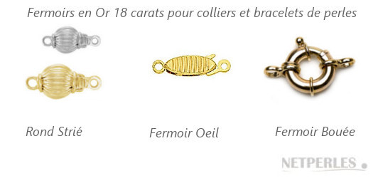 Fermoir de sécurité pour collier de perles de culture