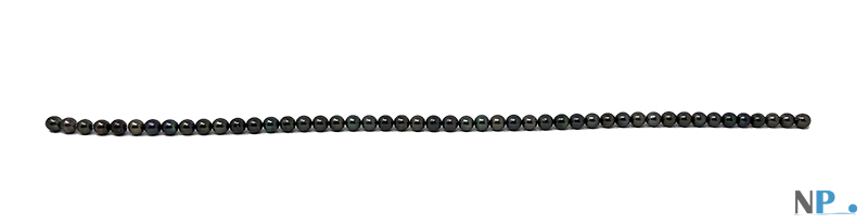 rang de perles noires de tahiti - collier de perles noires - vraies perles noires du pacifique