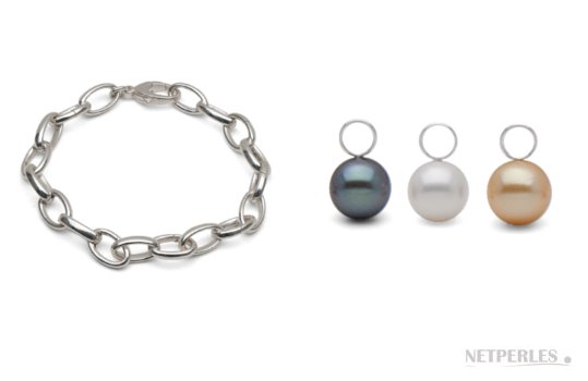Bracelet Argent 925 et perles d'eau douce multicolores