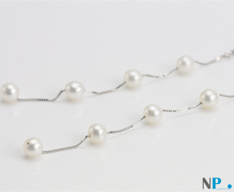 Boucles d'oreilles modernes en perles d'eau douce