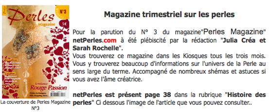 Netperles et perles magazine