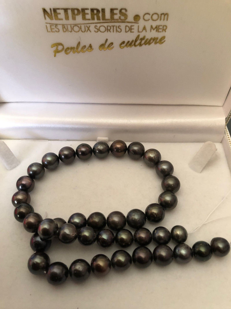 Collier de perles noires de Tahiti