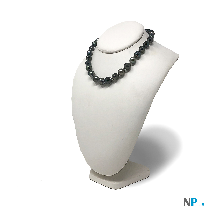 Collana Di Perle Di Pavone, Piccole Perle Barocche Di Tahiti Nere, Perle D'acqua Dolce Arcobaleno Naturali, Argento Sterling, Gold-filling. - Italia - Foto 12