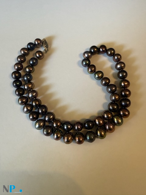 Collana di perle nere d'acqua dolce