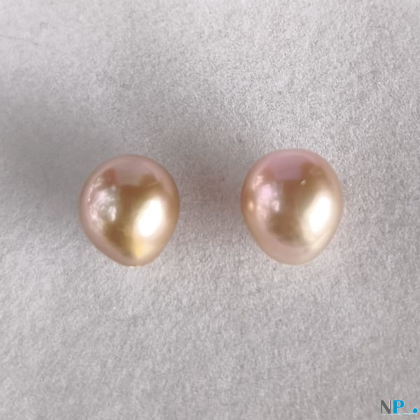 Paire de perles EDISON lavandes rosé 
